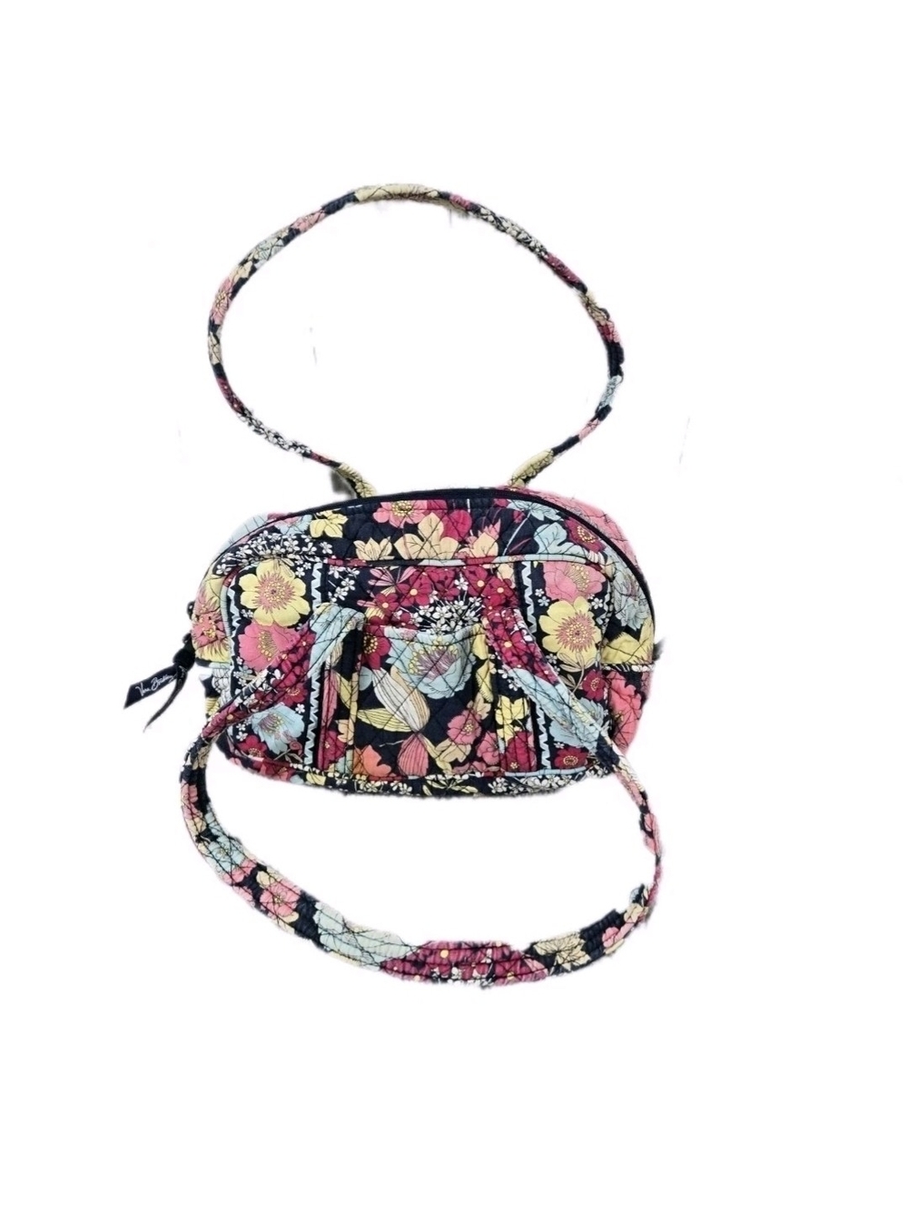 Vera Bradley Happy Snails Shoulder Bag Double Handle East West Purse Floral